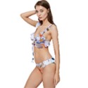 Daisy Painting  Low Cut Ruffle Edge Bikini Set View2