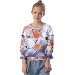 Daisy Painting  Kids  Cuff Sleeve Top