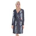 Pavement Lover Long Sleeve Velvet Front Wrap Dress View1