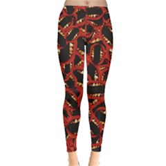 Ugly Open Mouth Graphic Motif Print Pattern Leggings  by dflcprintsclothing