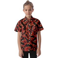 Ugly Open Mouth Graphic Motif Print Pattern Kids  Short Sleeve Shirt