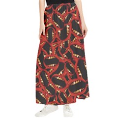 Ugly Open Mouth Graphic Motif Print Pattern Maxi Chiffon Skirt by dflcprintsclothing