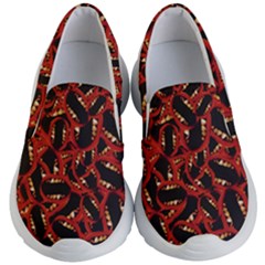 Ugly Open Mouth Graphic Motif Print Pattern Kids Lightweight Slip Ons by dflcprintsclothing