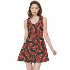 Ugly Open Mouth Graphic Motif Print Pattern Inside Out Reversible Sleeveless Dress by dflcprintsclothing