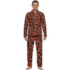 Ugly Open Mouth Graphic Motif Print Pattern Men s Long Sleeve Velvet Pocket Pajamas Set by dflcprintsclothing