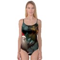 A Santa Claus Standing In Front Of A Dragon Camisole Leotard  View1