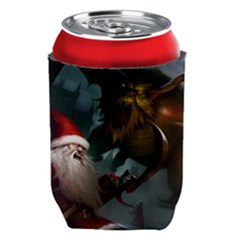 A Santa Claus Standing In Front Of A Dragon Can Holder by bobilostore