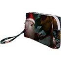 A Santa Claus Standing In Front Of A Dragon Wristlet Pouch Bag (Small) View1