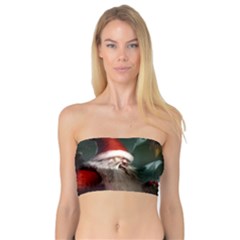 A Santa Claus Standing In Front Of A Dragon Low Bandeau Top by EmporiumofGoods