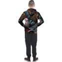 A Santa Claus Standing In Front Of A Dragon Low Men s Pullover Hoodie View2