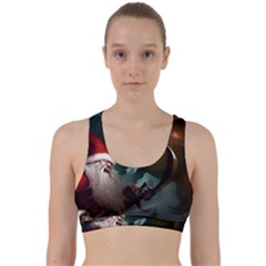 A Santa Claus Standing In Front Of A Dragon Low Back Weave Sports Bra by EmporiumofGoods