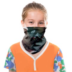 A Santa Claus Standing In Front Of A Dragon Low Face Covering Bandana (kids) by EmporiumofGoods