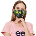 Little Girl With Cyborg Kitten Fitted Cloth Face Mask (Adult) View1