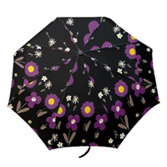 Daisy Chain Purple Folding Umbrellas by Mazipoodles