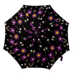 Daisy Chain Purple Hook Handle Umbrellas (large) by Mazipoodles