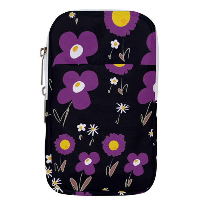 Daisy Chain Purple Waist Pouch (Small)