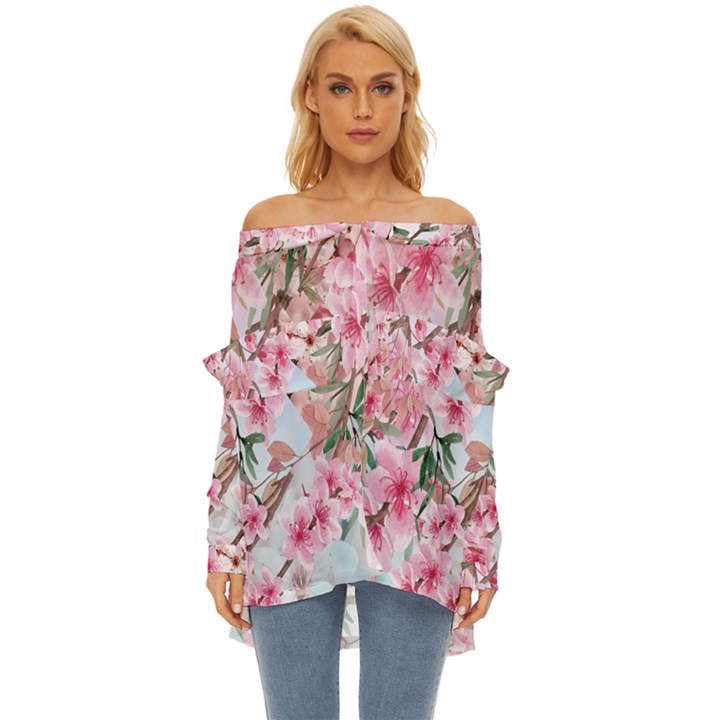 Png 20230118 082745 0000 Off Shoulder Chiffon Pocket Shirt