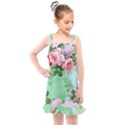 Shabby chic floral  Kids  Overall Dress View1