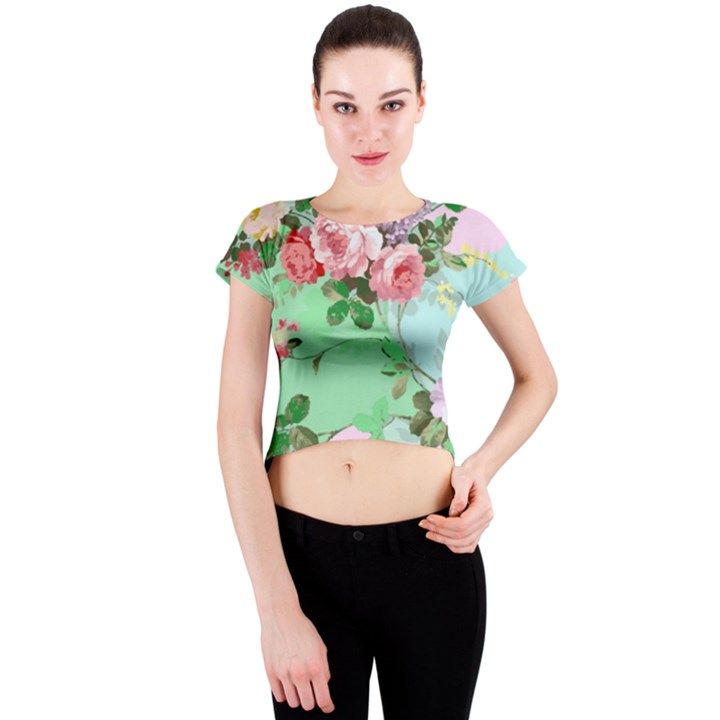 Shabbychic Crew Neck Crop Top