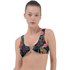 Leopardrose Ring Detail Bikini Top