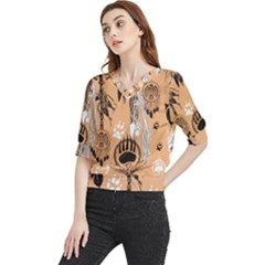 Indian2 Quarter Sleeve Blouse