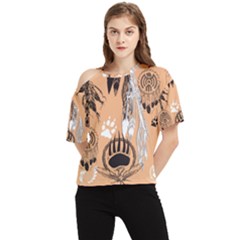 Indian2 One Shoulder Cut Out Tee