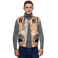 Indian2 Men s Short Button Up Puffer Vest	