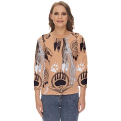 Indian2 Cut Out Wide Sleeve Top