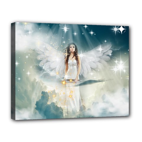 Guardian Angel  Canvas 14  X 11  (stretched) by PollyParadiseBoutique7