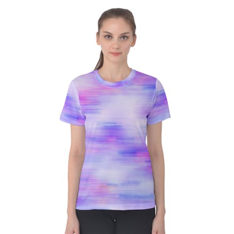 Bright Colored Stain Abstract Pattern Women s Cotton Tee by dflcprintsclothing