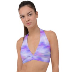 Bright Colored Stain Abstract Pattern Halter Plunge Bikini Top by dflcprintsclothing