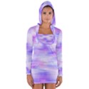 Bright Colored Stain Abstract Pattern Long Sleeve Hooded T-shirt View1