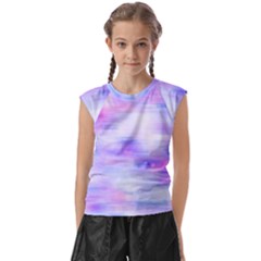 Bright Colored Stain Abstract Pattern Kids  Raglan Cap Sleeve Tee by dflcprintsclothing