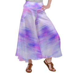 Bright Colored Stain Abstract Pattern Satin Palazzo Pants by dflcprintsclothing