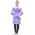 Bright Colored Stain Abstract Pattern Longline Hooded Cardigan View2