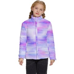 Bright Colored Stain Abstract Pattern Kids  Puffer Bubble Jacket Coat by dflcprintsclothing