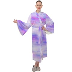 Bright Colored Stain Abstract Pattern Maxi Velour Kimono by dflcprintsclothing