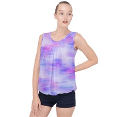 Bright Colored Stain Abstract Pattern Bubble Hem Chiffon Tank Top by dflcprintsclothing