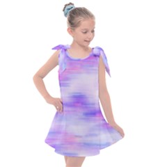 Bright Colored Stain Abstract Pattern Kids  Tie Up Tunic Dress