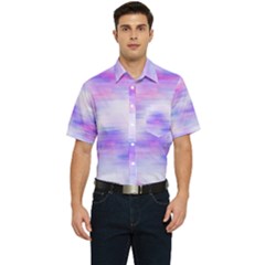 Bright Colored Stain Abstract Pattern Men s Short Sleeve Pocket Shirt  by dflcprintsclothing