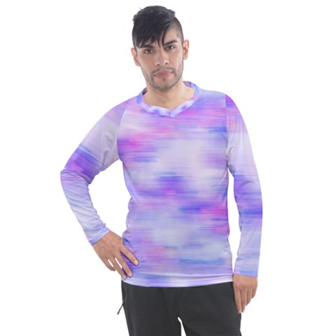 Bright Colored Stain Abstract Pattern Men s Pique Long Sleeve Tee by dflcprintsclothing