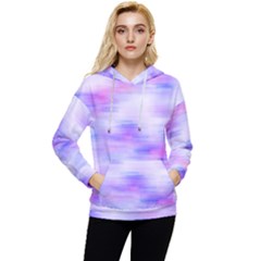 Bright Colored Stain Abstract Pattern Women s Lightweight Drawstring Hoodie by dflcprintsclothing