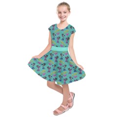 Hummingbird Fuchsia Kids  Short Sleeve Dress by ALIXE