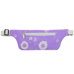 Daisy Flowers Lilac White Lavender Purple Active Waist Bag by Mazipoodles