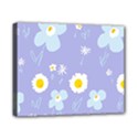 Daisy Flowers Blue White Yellow Lavender Canvas 10  x 8  (Stretched) View1