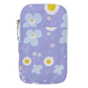 Daisy Flowers Blue White Yellow Lavender Waist Pouch (Large) View1