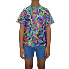 Background Color Kids  Short Sleeve Swimwear by artworkshop