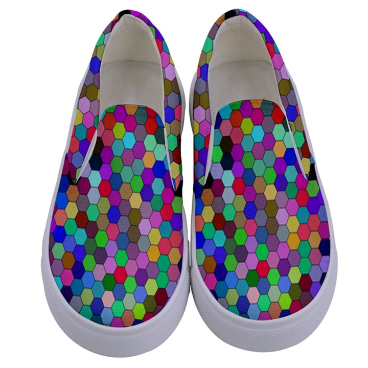 Background Color Kids  Canvas Slip Ons