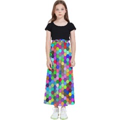 Background Color Kids  Flared Maxi Skirt by artworkshop