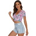 Cottage Garden  V-Neck Crop Top View2